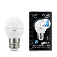 Светодиодная лампа Gauss Шар 7W 550Lm 4100K E27 105102207-S