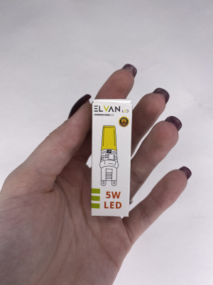 G9-5W-6000K Лампа LED COB (большие-силикон) от интернет магазина Elvan.ru