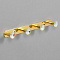 3367-4G Планка 4 крючка зеркальные вставки хром золото от интернет магазина Elvan.ru