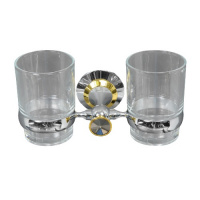 98410GP Держатель 2-х стаканов со стеклом ELVAN от интернет магазина Elvan.ru