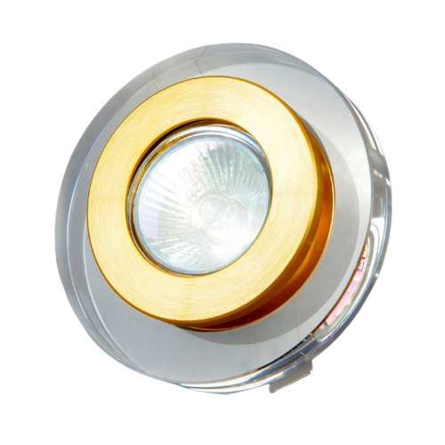 40197-MR16-5.3-Cl-Gl Светильник точечный прозрачный-золото от интернет магазина Elvan.ru
