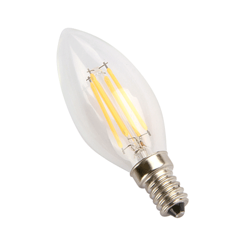 Лампа LED (Свеча прозрачная Филамент) Elvan E14-5W-6000K-CL-candle E14-5W-6000K-CL-candle