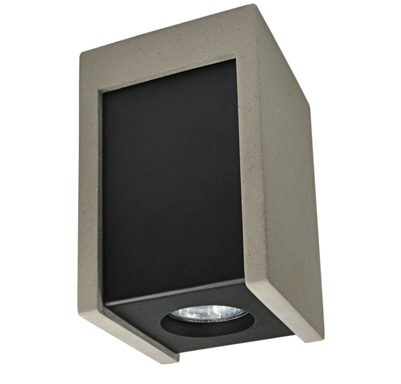 210033-GU10-Gr/Bk Светильник накладной квадратный серый/черный от интернет магазина Elvan.ru