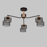 Люстра потолочная, 3*E27, черный+золото MD.4252-3-S-BK+FGD от интернет магазина Elvan.ru