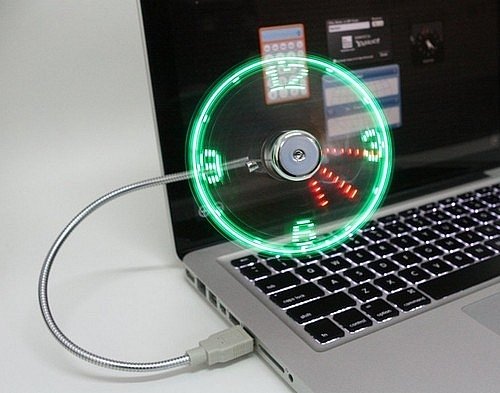 ​Светодиодные часы-вентилятор с USB