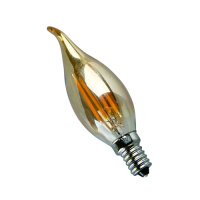 E14-5W-3000K Лампа LED (Свеча на ветру золото Филамент) от интернет магазина Elvan.ru