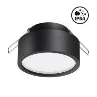 358904 SPOT NT22 522 черный Встраиваемый влагозащищенный светильник IP54 LED 4000K 10W 220V MAY