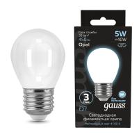 Светодиодная лампа Gauss Шар 5W 450Lm 4100K E27 105202205