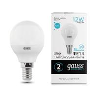 Светодиодная лампа Gauss Шар 12W 920Lm 4100K E14 53122