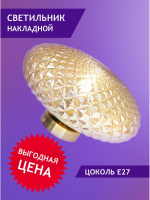 509R/1-Sh Светильник накладной шампань E27x1 ELVAN от интернет магазина Elvan.ru