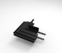 Коннектор встраиваемый 100x100 черный ELVAN от интернет магазина Elvan.ru