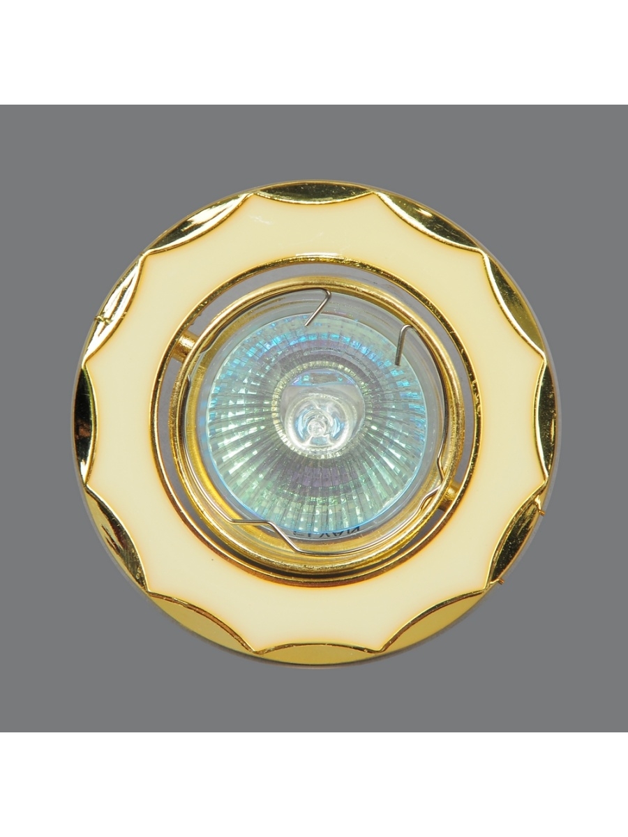 Светильник точечный белый-золото Elvan TCH-16-MR16-5.3-Wh-Gl TCH-16-MR16-5.3-Wh-Gl