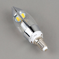 E14-5W-6000K-Q68 Лампа LED (Свеча хром) от интернет магазина Elvan.ru