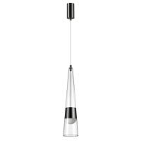 5044/12L L-VISION ODL24 435 глянц.темн.хром/прозрачный/металл/стекло Подвес LED 12W 3000K 1334Лм LUMP