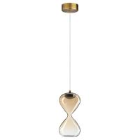 5093/4LA PENDANT ODL25 415 античн.бронза/янтарный градиент/прозрачн./металл/стекло Подвес LED 4W 4000K 388Лм GLESSI