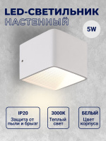 310-5W-3000-Wh Светильник светодиодный белый от интернет магазина Elvan.ru