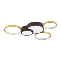 5255/80CL LEDIO LN23 000 черный, матовое золото Люстра потолочная диммир. с ДУ LED 80W 5280Лм 220V NORBERT