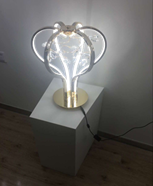 8268/6-24W-3500K Лампа настольная светодиодная белая+золото ELVAN от интернет магазина Elvan.ru