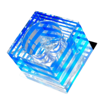 656-GY-5.3-Bl-Ch Светильник точечный синий-хром от интернет магазина Elvan.ru