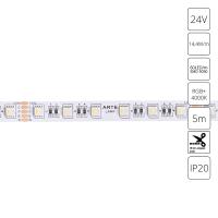 Светодиодная лента 24V 14,4W/m  RGB+W 4000К 5м Arte Lamp TAPE A2406012-01-RGB4K