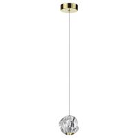 5085/5L L-VISION ODL25 555 золото/прозрачный/металл/акрил Подвес LED 5W 4000K 240Лм JEMSTONE