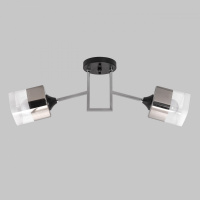 Люстра потолочная, 2*E27, черный+хром MD.2184-2-S-BK+CH от интернет магазина Elvan.ru