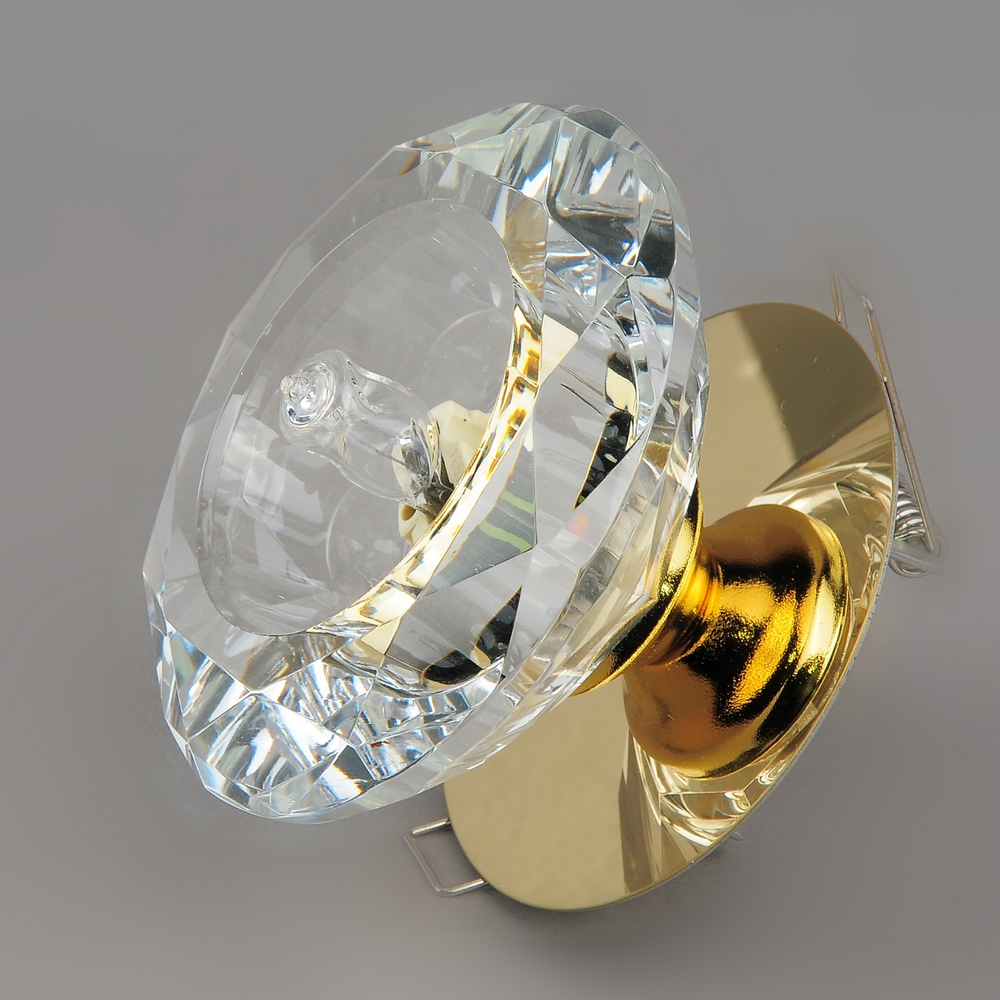 8016-G-9-Gl-Cl Светильник точечный золотой-прозрачный от интернет магазина Elvan.ru