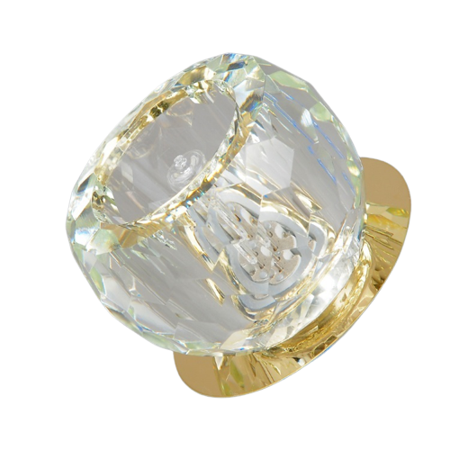 675-GY-5.3-Cl-Gl Светильник точечный прозрачный-золотой от интернет магазина Elvan.ru