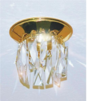 №10-MR16-5.3-Gl Светильник точечный хрустальный золотой от интернет магазина Elvan.ru