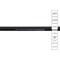 Магнитный трековый  светильник Arte Lamp Linea A4635PL-1BK