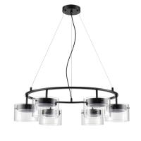 8232/6 COMFI LN25 193 черный/прозрачный, металл/стекло Светильник подвесной LED GX70 6*10W 220V NATALINA