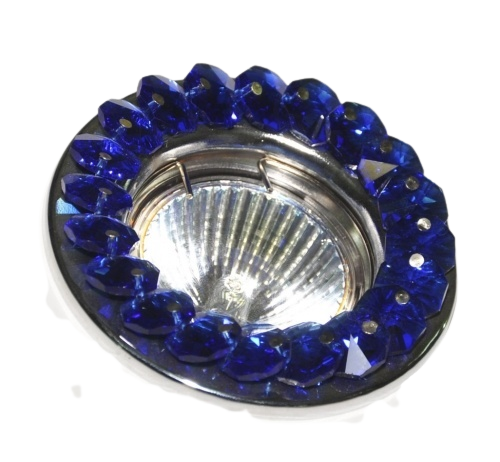 8001-MR16-5.3-Bl-Ch Светильник точечный синий-хром от интернет магазина Elvan.ru