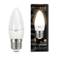Светодиодная лампа Gauss Свеча 9,5W 890Lm 3000K E27 103102110
