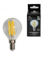 E14-7W-G45-4000K Лампа LED (шарик прозрачный Филамент) L&B от интернет магазина Elvan.ru