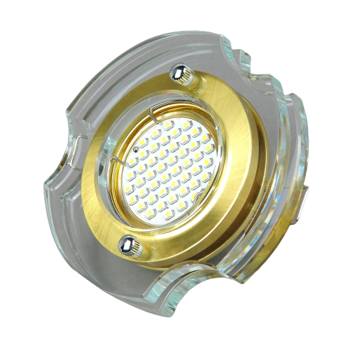 40264-MR16-5.3-Cl-Gl Светильник точечный прозрачный-золотой от интернет магазина Elvan.ru