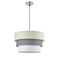 8039/3 MODERNI LN25 133 никель/мятный/серый/белый, металл/текстиль Подвесной светильник Е27 3*60W 220V ILAIDA