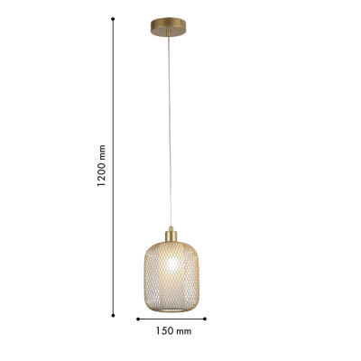 4603-1P, подвес, D150xH205/1200, 1xE14x60W, excluded