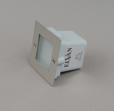 025-(5901S)3000K-2W (7*7*5.5) Светильник светодиодный встраиваемый (подсветка для лестниц) ELVAN от интернет магазина Elvan.ru