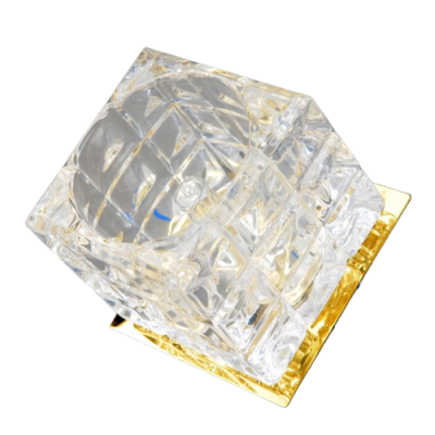 634-GY-5.3-Cl-Gl Светильник точечный прозрачный-золотой от интернет магазина Elvan.ru