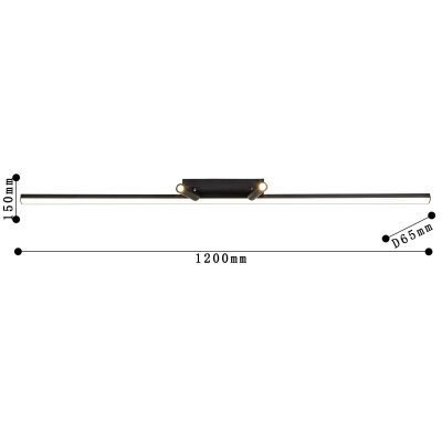 4089-3C, потолочный светильник, L1200xW65xH150, LEDx33W + 2xLEDx3W, 3120LM, 4000K, included, remote control