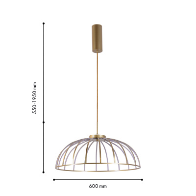 4286-6P, подвесная люстра, D600xH500/1900, LEDx60W, 5700LM, 4000K, included