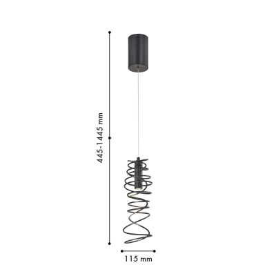 4555-1P, подвес, D115xH445/1445, LEDx5W, 190LM, 4000K, included