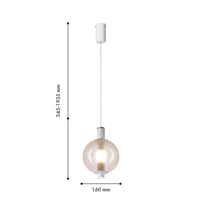 4314-1P, подвес, D160xH345/1935, LEDx9W, 650LM, 4000K, CRI>90, included