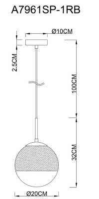 Подвесной светильник Arte Lamp JUPITER copper