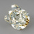 1037-GY-5.3-Cl-Gl Светильник точечный прозрачный-золото от интернет магазина Elvan.ru