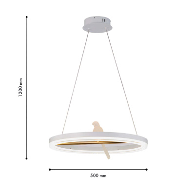 4653-1P, подвесная люстра, D500xH250/1300, LEDx25W, 1500LM, 4000K, included