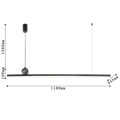 4060-2P, подвесная люстра, L1180xW45xH100/1600, LEDx47W, 3760LM, 4000K, included