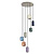 5053/7 PENDANT ODL24 447 цвет слонов.кости/мультиколор/металл Подвес GU10 LED 7*4W OVALI