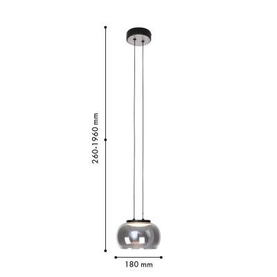 4376-1P, подвес, D180xH260/1960, LEDx7W, 490LM, 4000K, CRI>90, included