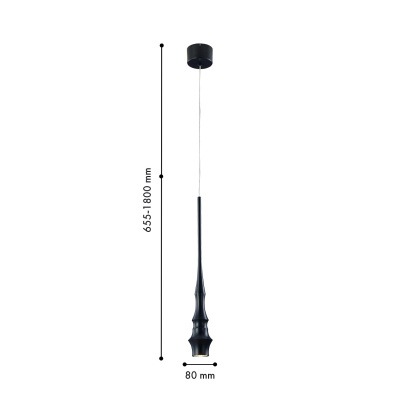 4328-1P, подвес, D80xH655/1800, LEDx6W, 480LM, 4000K, included
